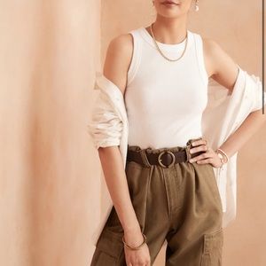 Banana Republic Factory Ribbed Racer Tank NWT